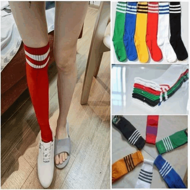 1Pairs Sports Socks Knee Legging Stockings Soccer Baseball Football Men Women Long Socks Cheerleaders Stage Performance Socks - Image 5