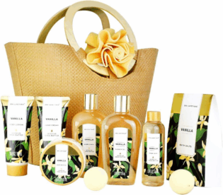 Coffret Cadeau Pour Les Femmes, 10PC Coffret De Bain, Parfum De Vanille, Crème Pour Les Mains, Cadeau De Noël Et D’Anniversaire, Cadeau Noël, Cadeau Fête Des Mères