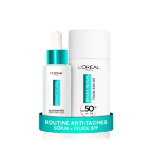 L’Oréal Paris - Routine Anti-Taches - Sérum & Fluide Anti-UV SPF50+ Pour Tous Types de Peau