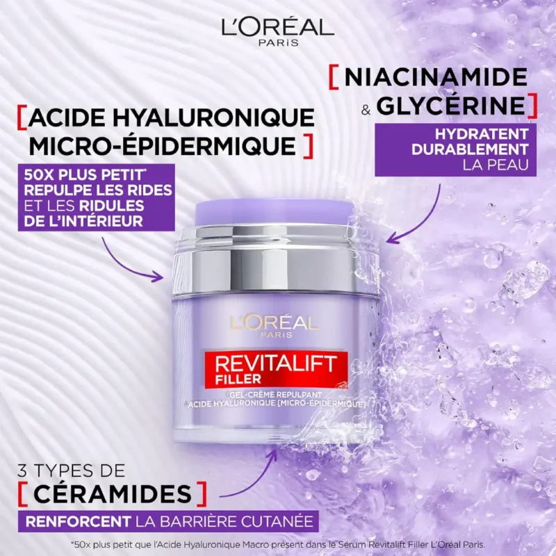 L’Oréal Paris – Gel-Crème Repulpant – Soin Hydratant & Anti-âge - Image 2