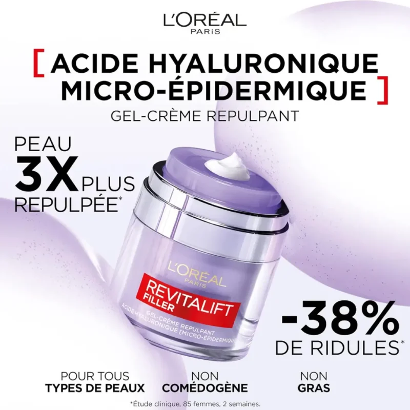 L’Oréal Paris – Gel-Crème Repulpant – Soin Hydratant & Anti-âge - Image 3