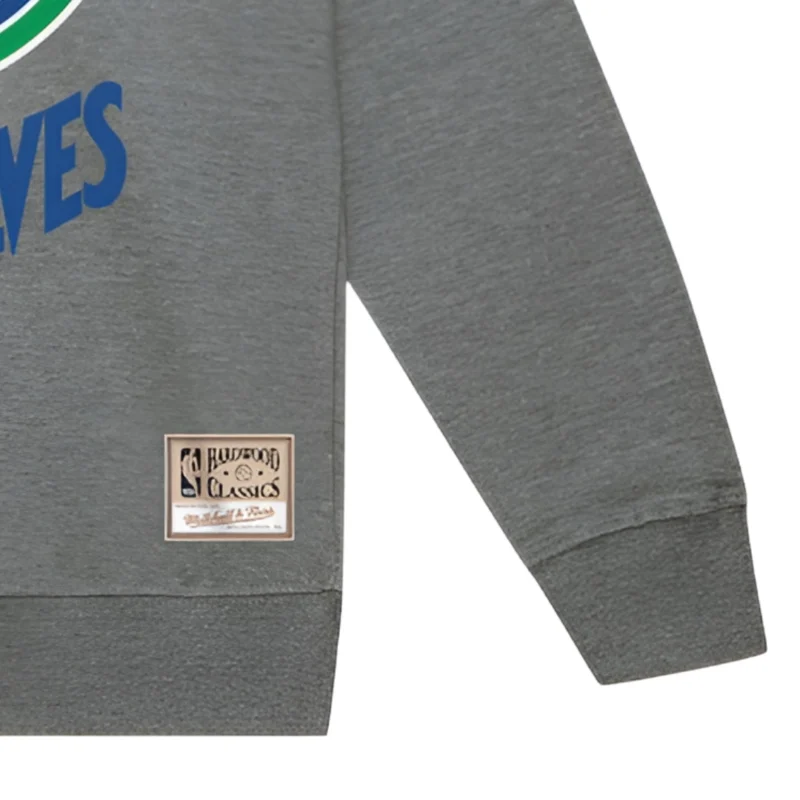 Men's Heather Gray Minnesota Timberwolves Basic 2.0 Pullover Sweatshirt - Image 4