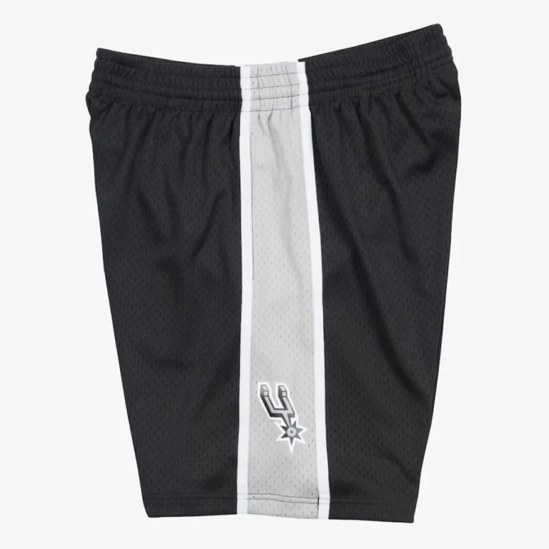 Men's Black San Antonio Spurs 1998/99 Hardwood Classics Swingman Basketball Shorts - Image 4
