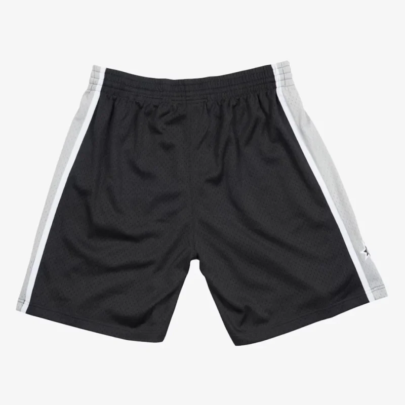 Men's Black San Antonio Spurs 1998/99 Hardwood Classics Swingman Basketball Shorts - Image 3