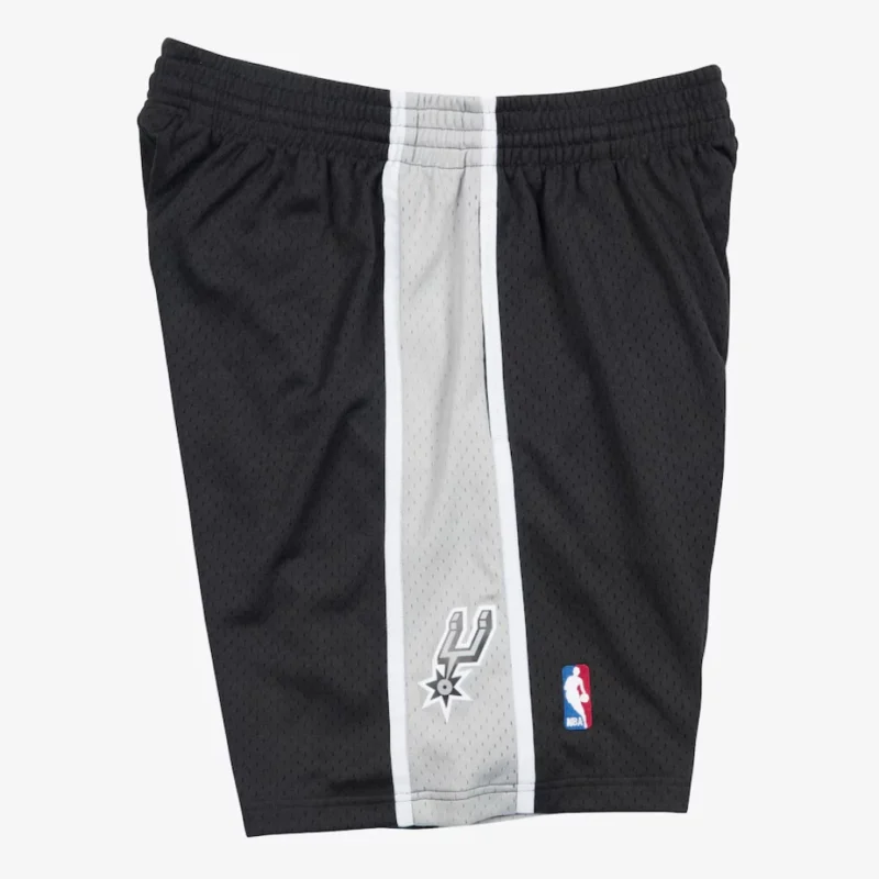 Men's Black San Antonio Spurs 1998/99 Hardwood Classics Swingman Basketball Shorts - Image 2