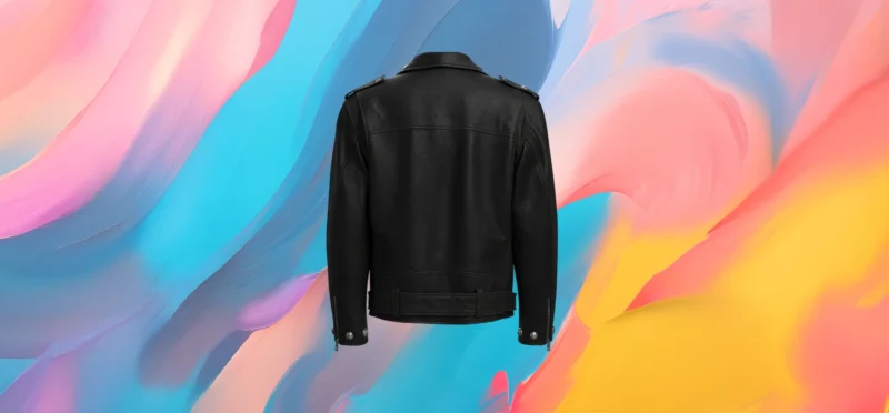 The25x Black leather biker jacket with studs - Image 2