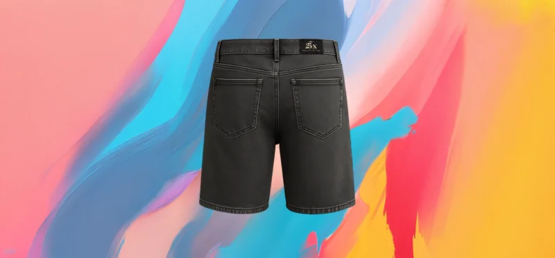 The25x Charcoal Denim Bermuda - Image 2