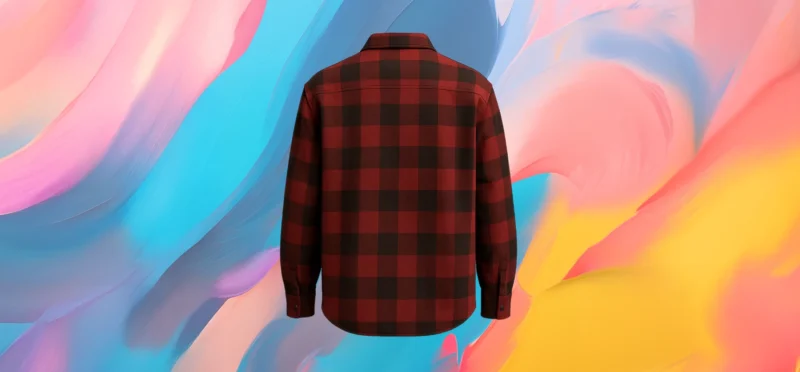 The25x Red & Black Oversized Lumberjack Shirt - Image 2