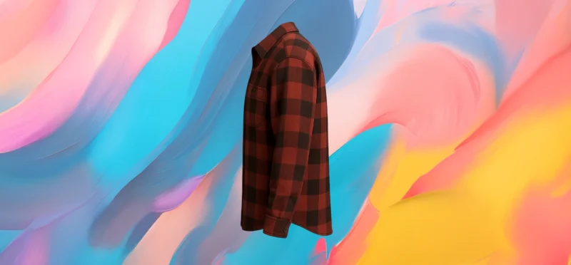 The25x Red & Black Oversized Lumberjack Shirt - Image 3