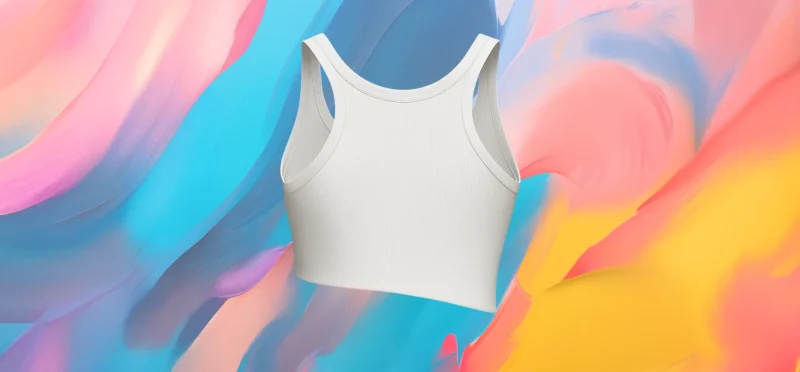 The25x White Asymmetrical Ribbed Crop Top - Image 4