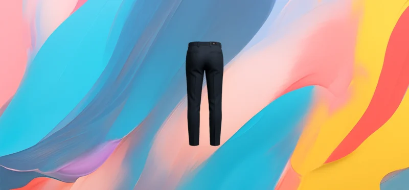 The 25x Slim Tailored Wool Trousers - Navy - Image 2