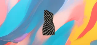 The 25X Asymmetric Zebra Glitter Dress