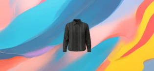 The 25X Charcoal & Gold Pinstripe Shirt