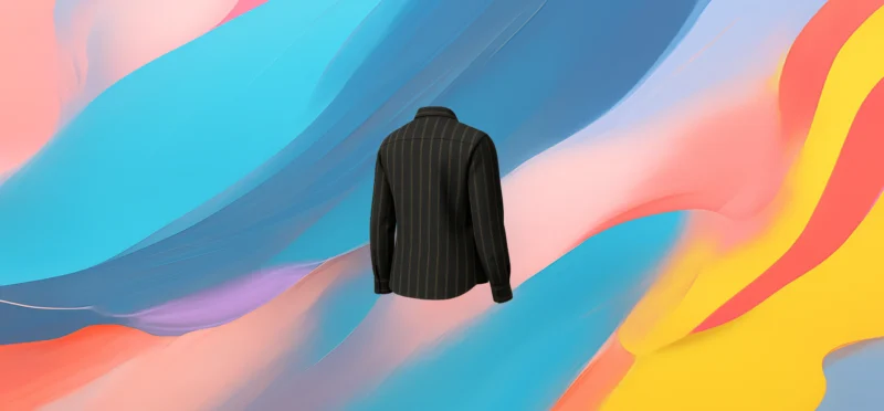 The 25X Charcoal & Gold Pinstripe Shirt - Image 2