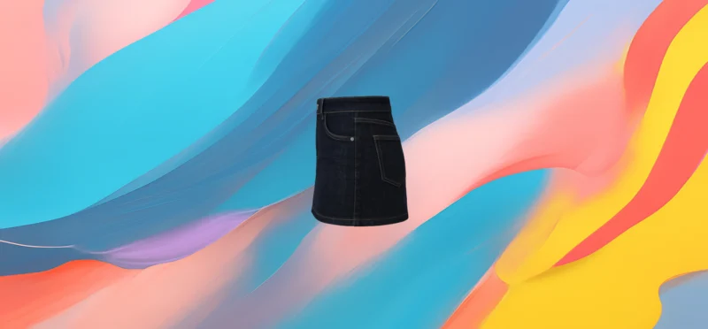 The 25X High-Waisted Denim Mini Skirt - Image 4