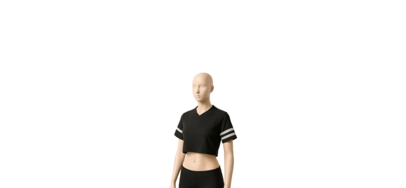 The 25X StrideLine V-Neck Crop Tee - Image 4