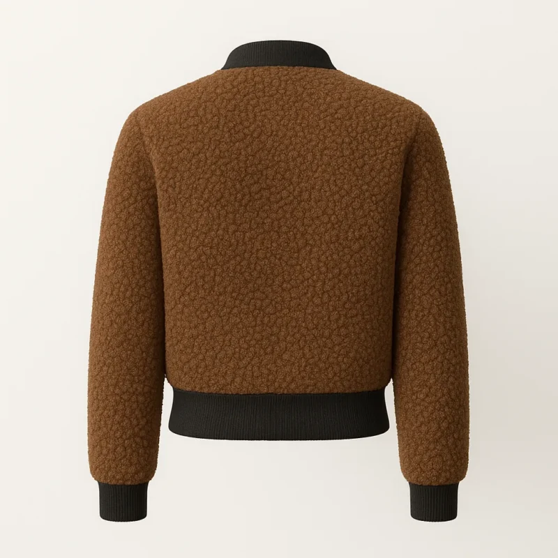 The 25X Chestnut Sherpa Bomber Jacket - Image 2