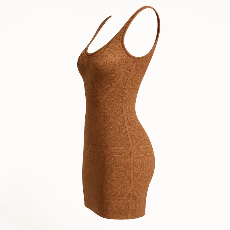 The 25X Jacquard Knit Bodycon Mini Dress - Image 4