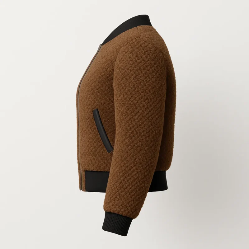 The 25X Chestnut Sherpa Bomber Jacket - Image 3