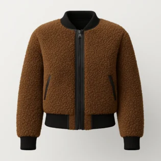 The 25X Chestnut Sherpa Bomber Jacket