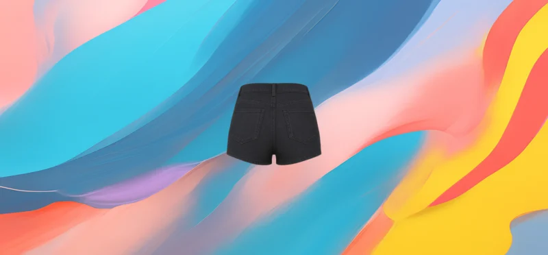 The 25X Dark Wash High-Waist Denim Shorts - Image 3